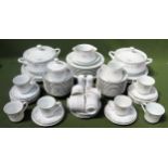 Large collection of Diane Japanese porcelain dinnerware