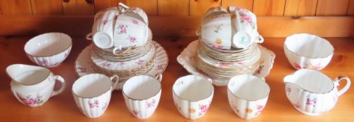 Quantity of Royal Crown Derby floral part teaware, plus Jason floral part teaware. App. 40+ pieces