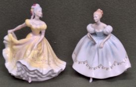Two Royal Doulton ceramic figures - First Dance HN 2803 & Ninette HN 2379