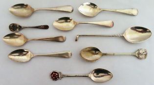 Parcel of various hallmarked silver spoons, Total weight app 133.1g All appear in reasonable used