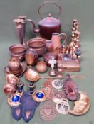 Large collection of various copper and brass, etc