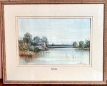 ALBERT PROCTOR 1864-1909, WATERCOLOUR, THE MILL POOL, SIGNED, FRAMED AND GLAZED, APPROX 31 x 47cm