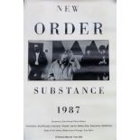 New Order Substance 1987 album advertisement poster. App. 90 x 65cm