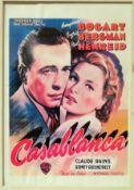 Framed Casablanca movie print. App. 99 x 68cm
