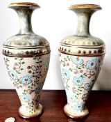 PAIR OF ROYAL DOULTON VASES, APPROX 26cm HIGH