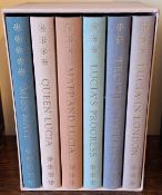 FOLIO SOCIETY SIX VOLUME SET, THE MAPP AND LUCIA NOVELS, BY EF BENSON, IN SLIP CASE