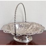 SILVER SWEET BASKET, PIERCED AND LOBED BORDER, SHEFFIELD 1897, WEIGHT APPROX 170g