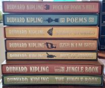 SEVEN FOLIO SOCIETY RUDYARD KIPLING VOLUMES INCLUDING 'THE JUNGLE BOOK', 'JUST SO STORIES', ETC