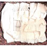 FIVE PIECES OF EARLY 20th CENTURY/VICTORIAN CHILDRENS' NIGHTDRESSES, GOWNS, BODICE, PANTALOONS,