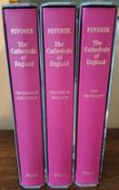 FOLIO SOCIETY THREE VOLUMES, 'THE CATHEDRALS OF ENGLAND', ALL IN SLIP CASES