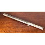 BRASS SINGLE DRAW TELESCOPE BY ROSS LONDON, APPROX 44cm LONG AND EXTENDED 58cm