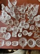 ASSORTED QUANTITY OF APPROX. FIFTY PIECES OF CUT GLASS