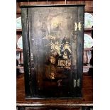 LATE 18th CENTURY CORNER CUPBOARD WITH CHINOISSERIE DECORATION
