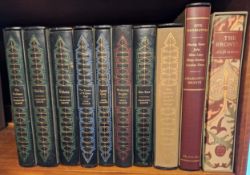 TEN VARIOUS FOLIO SOCIETY BRONTE SISTERS RELATED VOLUMES, ALL IN SLIP CASES