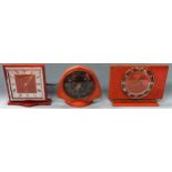 Three various Art Deco mantle clocks