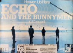 Echo & The Bunnymen 'Heaven up Here' advertising concert poster. Approx. 59cms x 82cms