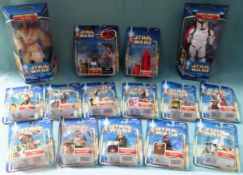 Quantity of various boxed and carded Star Wars Attack of the Clones figures etc