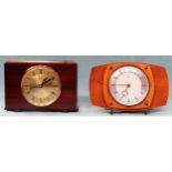 Two Art Deco style Metamec mantle clocks