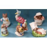 Six various Royal Albert Beatrix Potter ceramic figures