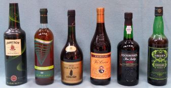 Six various unopened bottles of Alcohol
