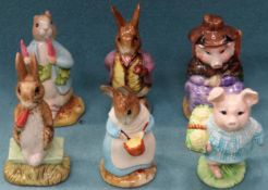 Six various Royal Albert Beatrix Potter ceramic figures