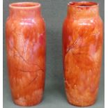 Pair of Royal Doulton Autumn Leaves stoneware vases. App. 23.5cm H