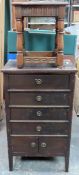 Vintage drawer music chest, plys small oak joynt stool