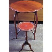 Vintage mahogany table, plus tripod wine table