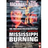 Mississippi Burning movie poster. App. 84 x 59