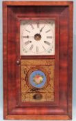 Jerome & Co. Vintage mahogany and oak cased American mantle clock. App. 66cm H x 39cm W