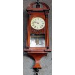 Late 19th/early 20th century mahogany cased Vienna style wall clock. Approx. cms H
