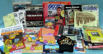 Mixed lot of mostly Movie and TV related items including The Simpsons Movie posters, books etc