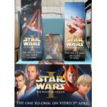 Three double sided Star Wars shop advertisement display posters, 3D Holographic poster etc
