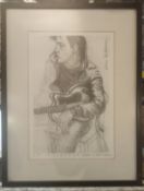 Klaus Voormann Elvis McCartney Artist Edition signed print framed and glazed.