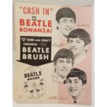 Beatles Brush by Belliston Products original 1964 promotional flyer USA.