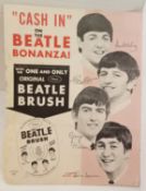 Beatles Brush by Belliston Products original 1964 promotional flyer USA.
