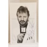 Ringo Starr fully signed promotional photograph, with colour Paul McCartney picture.