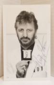 Ringo Starr fully signed promotional photograph, with colour Paul McCartney picture.