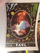 Paul McCartney and Wings Official Tour Concert lithograph Poster.