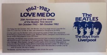 Ten Special Postal Franked postcards issued by Merseyside County Council for Beatles singles between