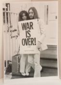 Yoko Ono signed picture of John & Yoko