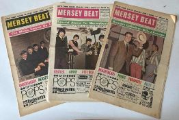 Mersey Beat three original Vol 3 1964 colour issues.