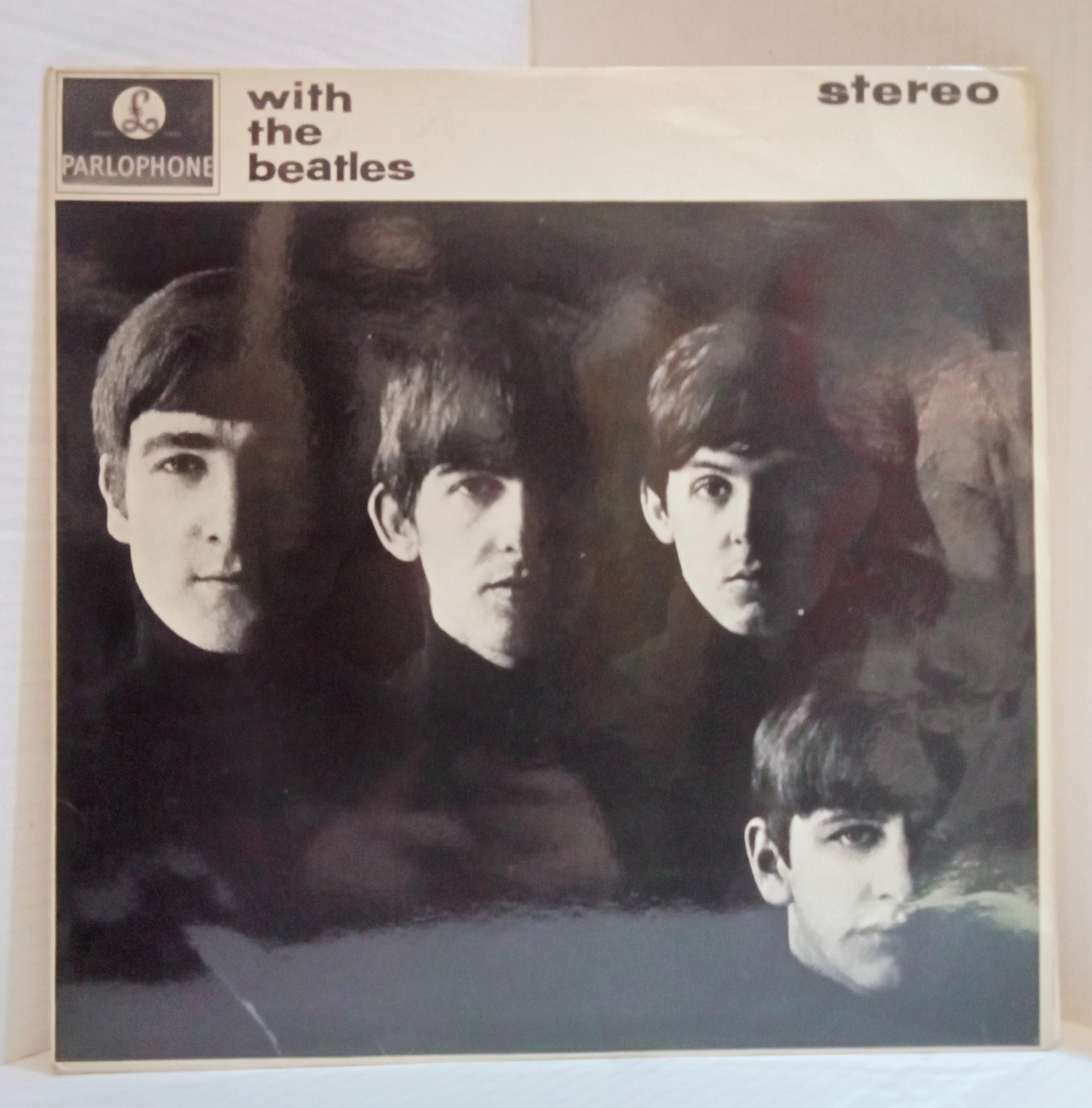 The Beatles With The Beatles PCS 3045 Stereo Black & Yellow Parlophone Label. First pressing