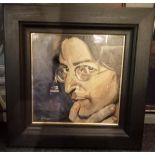 John Lennon oil painting by Frank McFadden - This artist paints multiple copies of the same image