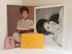 Two Helen Shapiro programmes with ticket stubs for Portsmouth & Colston Hall signed autograph page.