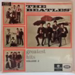 The Beatles Greatest Hits Vol 1 & 2 Australian issue Stereo black and silver Parlophone albums