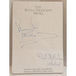 Paul McCartney signature on Royal Crescent Hotel headed note paper dated 27/2/87.