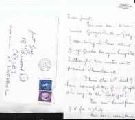 Letter from Louise Harrison 174 Mackets Lane in which she writes “I love the L.P. and I have 100s of