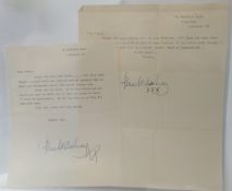 Two typed letters from 20 Forthlin Road with Printed Paul McCartney signatures.