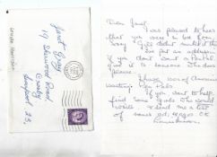 Letter from Louise Harrison in which she writes “I’ve put an address in if you don’t want a PenPal